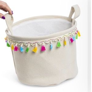 soft-sided pom or tassel bin 12in x 9in
